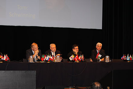 Dr. Schwinning (second from left) was chosen as one of four hair restoration physicians to preside over a panel discussion on hairline design and technique at the 17th Annual Scientific Meeting in Amsterdam.